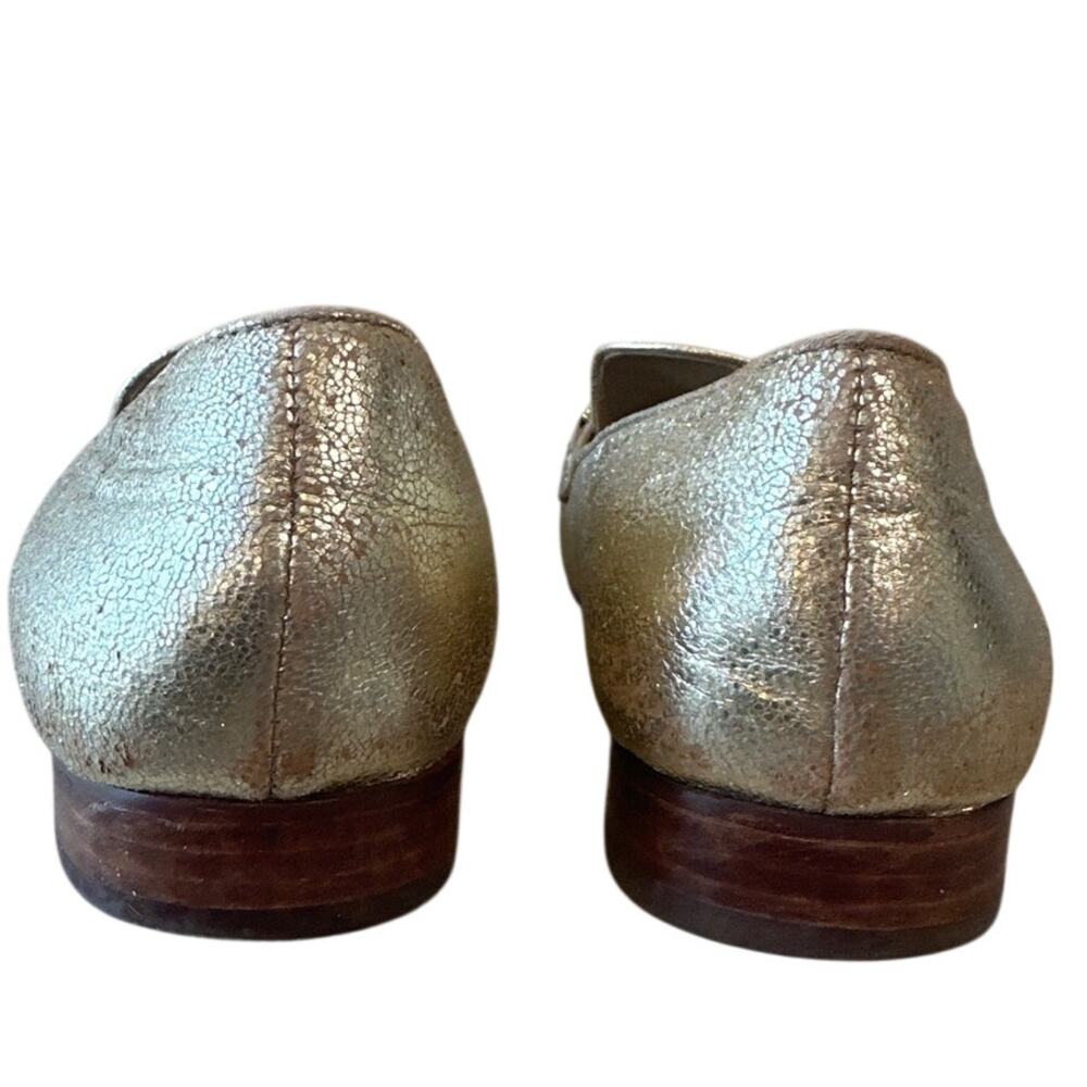 Tory‎ Burch Gemini Link Metallic Gold Loafers 9 - Picture 4 of 13